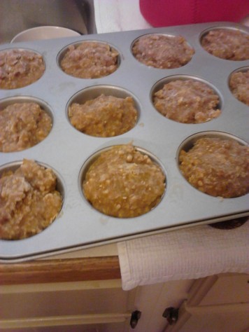 Oatmeal in a muffin tin