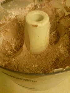 Cocoa powder and powdered sugar blended together. 